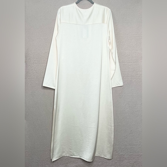 Saint Art Isabel Satin Long Sleeve Midi Dress-Champagne-Women’s M-Modest-NEW-NWT - Picture 7 of 15